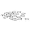 20pcs DIY Heart Shaped Pendant Stainless Steel Pendant with Hole Jewelry Making Accessory(Steel Color 6.5 X 7mm)