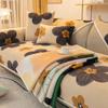 Cuscino per divano in fibra di latte Stile carino Universale per quattro stagioni Cuscino antiscivolo Copridivano invernale in peluche nordico Panno di copertura