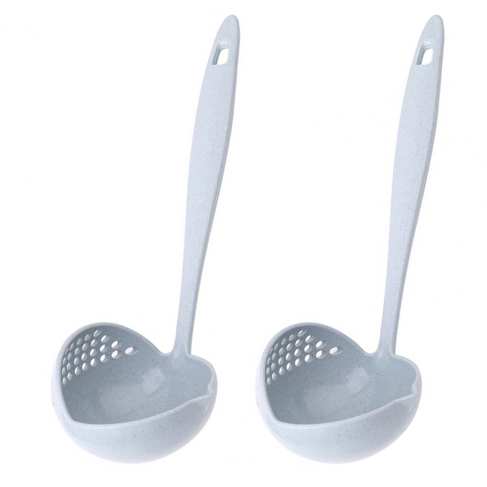 2-In-1 Long Handle Soup Ladle with Strainer Soup Spoon Essential Kitchen Tool for Cooking And Serving Hot Soups
