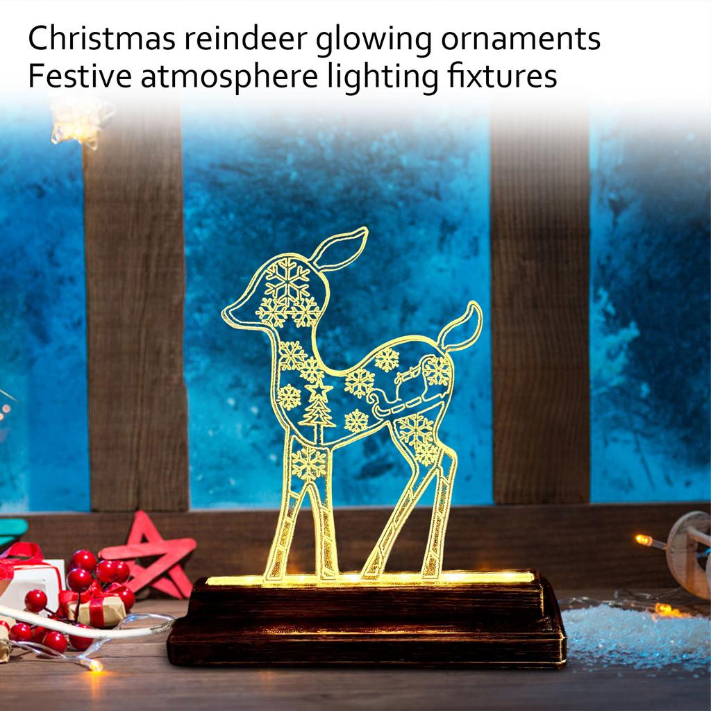 Christmas Deer Luminous Ornaments Festive Atmosphere Lighting Decorations