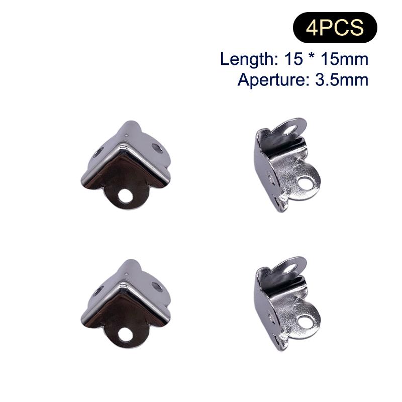 4Pcs Iron Corner Protector Table Corner Edge Protection Cover Jewelry Chest Box Wooden Case Decorative Feet Leg Metal Corner