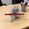 Ninja Pen Holder Desktop Decoration Kneeling Ninja Pencil Holder Cool 3D Printed Pen Stand Gift for Teens Boys Adults Office Desk Accessory