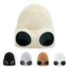 Winter Windproof Glasses, Thickened Velvet Ski Cap, Men's and Women's Anti-wind and Cold Sunglasses, Knitted Hat, Pilot Thermal Pullover Hat
