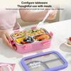 304 Stainless Steel Thermal Lunch Box Rectangular Shape Food Container  for Students