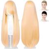 CaseEden Cosplay Wig, Premium, Smooth, Long, 80cm, Light Gold, Blonde, WIG6139