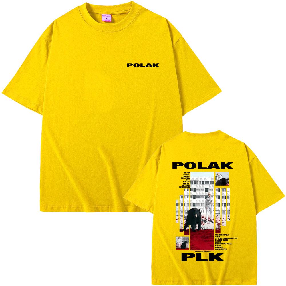 T-shirt Graphique Rapper Plk Polak Hommes Femmes Hip Hop Mode T-shirts Musique Pop Hommes Coton Décontracté T-shirts Vintage Streetwear