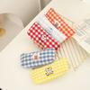 Creative Plaid Pencil Case Cute Stationery Storage Pouch  JuniorHigh School Students