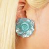 Fruta Blue Rose Earrings