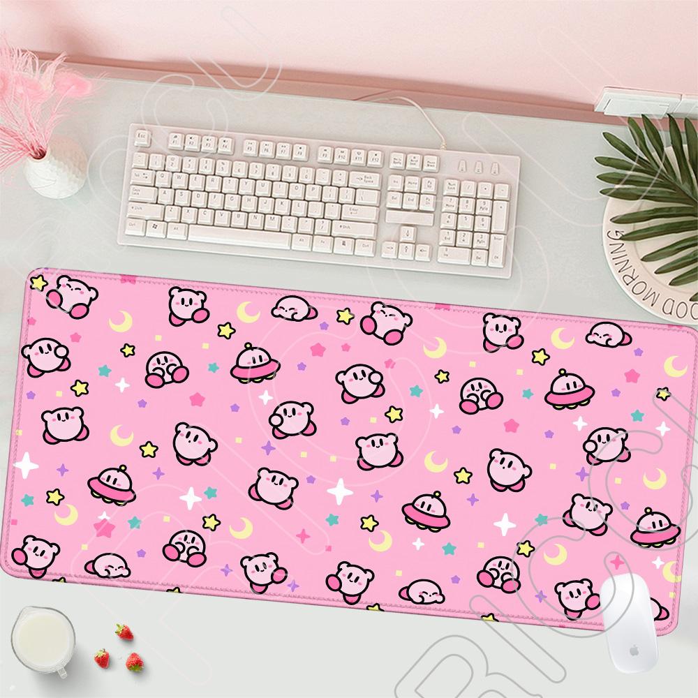HD Printing Mouse Pad Laptop Extended Protective Pad Computer Game Mousepad Cartoon K-Kirby PC Accessories Keyboard XXL Desk Mat
