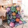 Cute Succulent Printed Blanket, Interesting Gift for Son Daughter Husband Friend, LivingRoom Sofa Chair Nap All Seasons Blanket