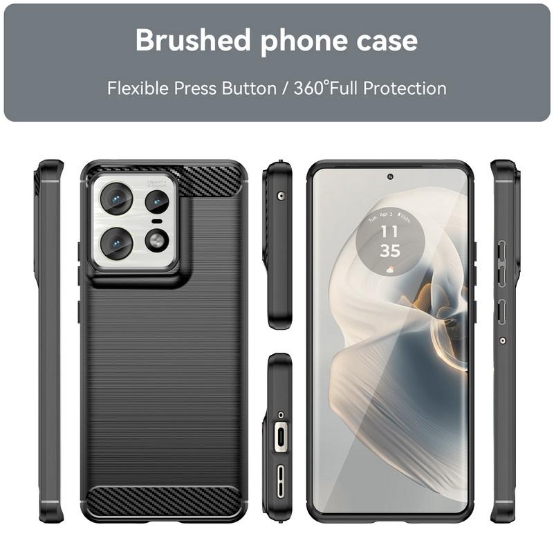 Capa de silicone texturizada ultrafina e macia para Moto Edge 50 Fusion 50 Pro 40 Neo 30 Ultra G24 G04 G34 G84 G54 G14 G73 G53 Capa de proteção total
