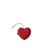 Bonaventura Mini Pouch with Chain, Shrink Leather (Heart) [Red], Coin Purse, European-Grade Genuine Leather, Gift, BCCT7-RD