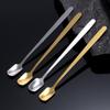 1PCS Stainless Steel Long Handle Ice Spoon Tableware For Coffee &Tea Ice Cream Dessert Stirring Spoons Scoop