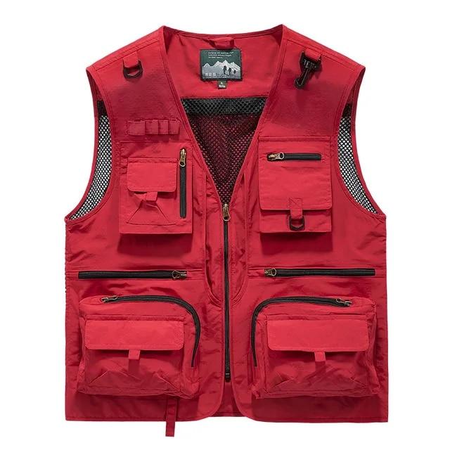 Ανδρικό ανδρικό γιλέκο αναψυχής με πολλές τσέπες αναπνεύσιμο αθλητικό παλτό εξωτερικού χώρου Ανδρικό γιλέκο αναψυχής υψηλής ποιότητας σχεδίασης