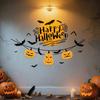 Halloween Window Sticker Pumpkin Bat Wall Sticker Waterproof Self-Adhesive Sticker for Home Living Rooms Shops Bars