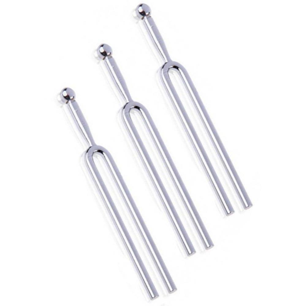3pcs A440HZ Stainless Steel Guitar Tuning Fork for Guitar / Violin / Piano with 1 Piece Silicone Hammer