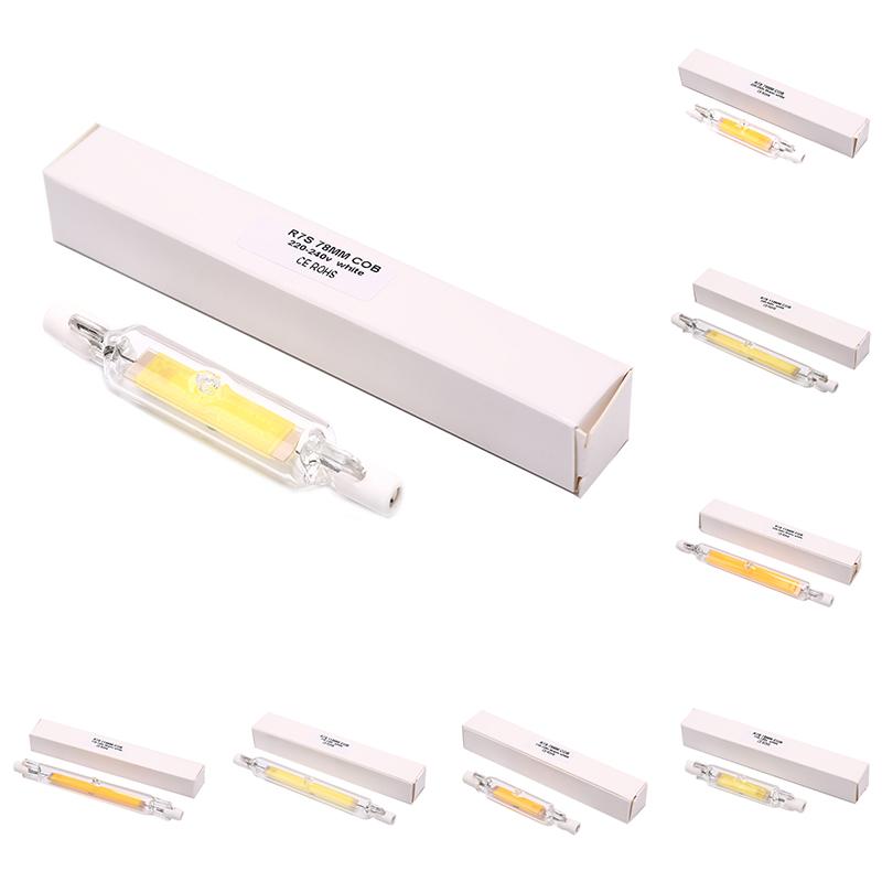 1Pc R7S Cob Led Lamp Bulb Glass Tube For Replace Halogen Light 78Mm/118Mm