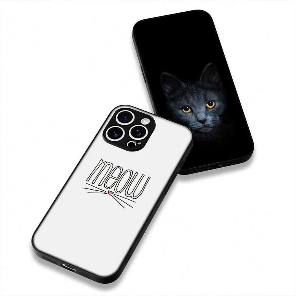 For Samsung Galaxy A07 A13 A12 A23 A42 A50 A51 A52 A53 A70 A71 A72 A21S A04 Note 20 9 8 10 Phone Cover Case Cute Cat Meow
