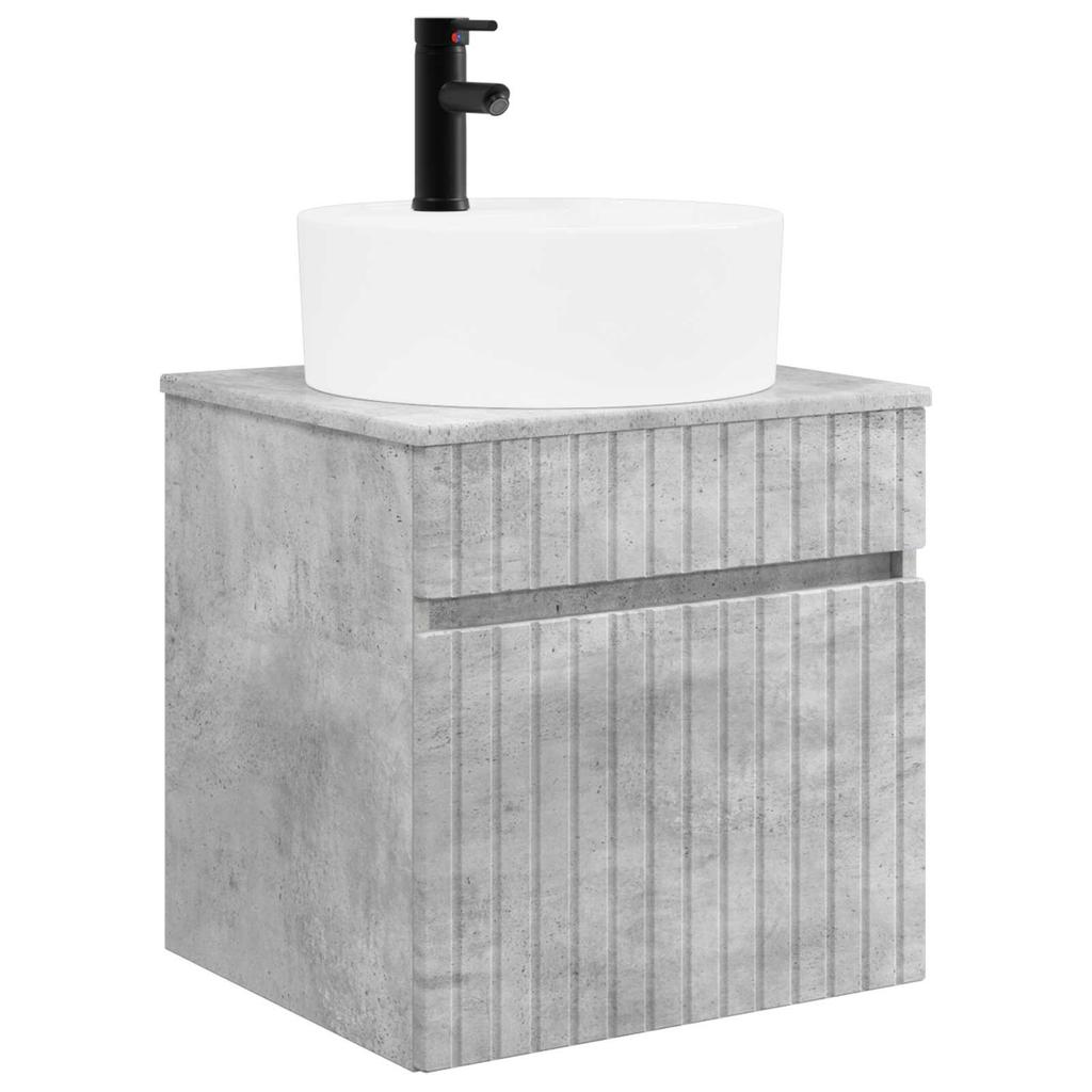 Wall Mounted Washbasin Vanity Unit Concrete Grey 49 x 44.5 x 65 cm