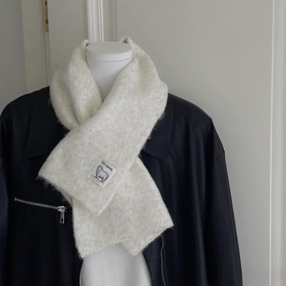 Soft Knitted Cross Neck Scarf Warm Material Decorative Collar Wrap Autumn Winter Season