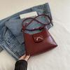 Trendy New Design Bow Armpit Handbag Solid Color PU Leather Bowknot Underarm Bag Sweet Women's Crossbody Bag