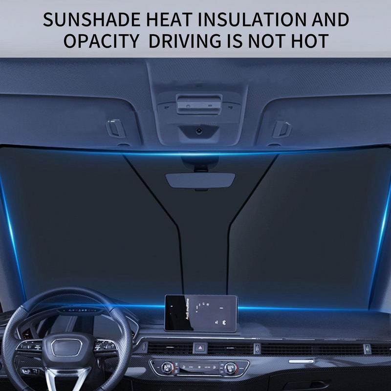 Sonnenblende für die Frontscheibe, faltbar, UV-Schutz, Fenster-Sonnenschutz für Fahrzeuge, Sonnenschutz für die Windschutzscheibe zur Kühlung des Autos