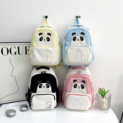 Cartable Sac à dos Design Panda Mignon Unisexe Édition Coréenne Sac d'école pour Étudiant Sac à dos Polyvalent pour Voyage en Plein air et Usage Quotidien
