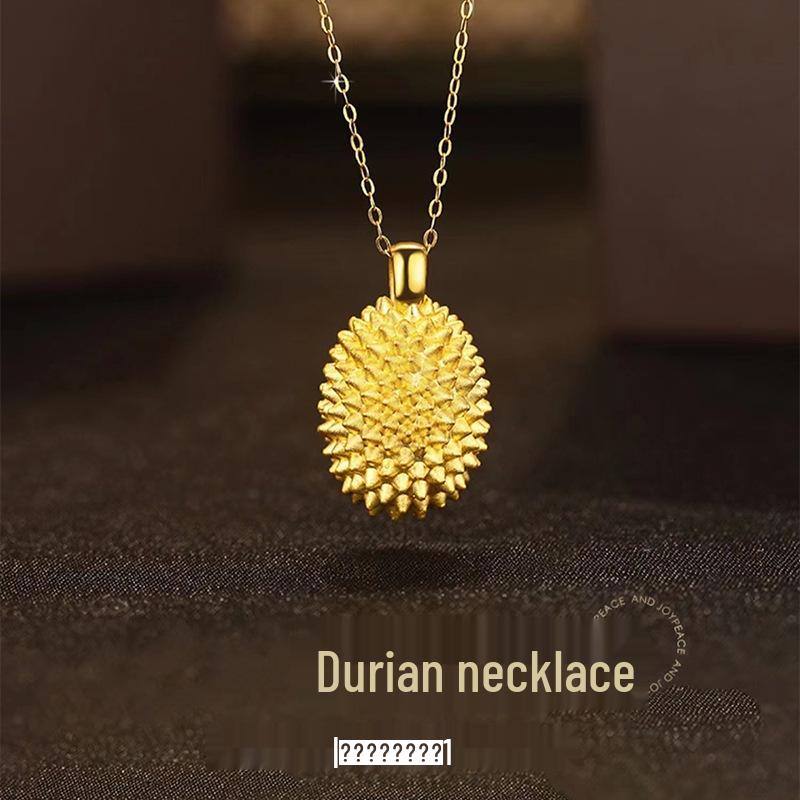 Durian Gold Necklace - Influencer's Hot Pick, Unique Qixi Commemorative Jewelry Gift for a Lifetime.