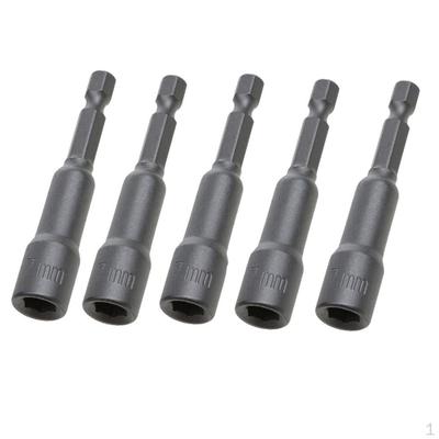 5x Steckschlüssel-Adapter Bohrerbit 1/4'' Sechskantschaft Werkzeug 7mm