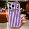 Stripe Heart Pattern Case For iPhone 17 18 Pro Max For iPhone 16 15 14 13 Pro Max Magnetic For Magsafe Skin Feel Hybrid Phone Cover