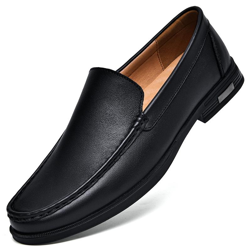 Mode Modieuze Zomer Heren Geperforeerde Ademende Casual Rijschoenen Luxe Leer Comfortabel Zacht Gevoerd Casual Leren Schoenen