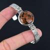 Daughters Day Deal Sterling Silver Mahogany Obsidian Gemstone Art Deco Bangle