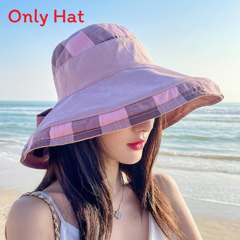 Cappello da sole Patchwork in Cotone con Ampia Visiera per Spiaggia Estiva e Attività all'Aperto