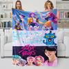 K-POP Demons Hunter Theme Flannel Blanket, Hot Anime Print Throw Blanket, Fan Gift Blanket, Multi-Purpose Blanket for Leisure