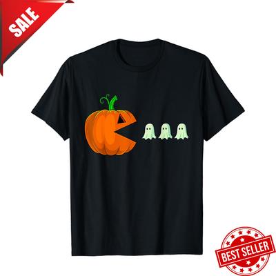 HOT DEAL !!! Halloween Pumpkin Funny Ghost Eating Cool Gift Unisex T-Shirt Unisex T-Shirt