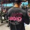 T-shirt Fashion Letter Print Tshirt Men Summer Cotton Short Sleeves Training Gym Workout Tops Casual Women T Shirt