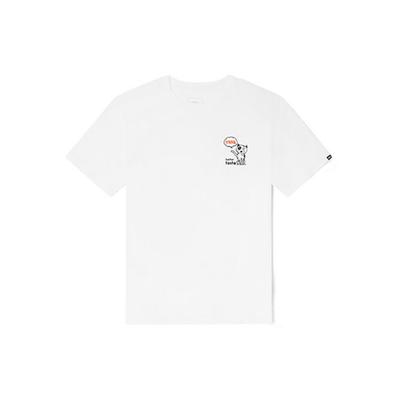 Vans T-shirt Manches Courtes Motif Chien Dessin Animé Unisexe Haut Blanc VN0A54ORWHT