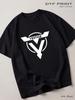 Black T-shirt Vestige (Vestidzh), Metal Back In