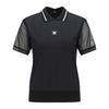 ANEW GOLF Women Shoulder Mesh Point Short T-Shirt_Bk