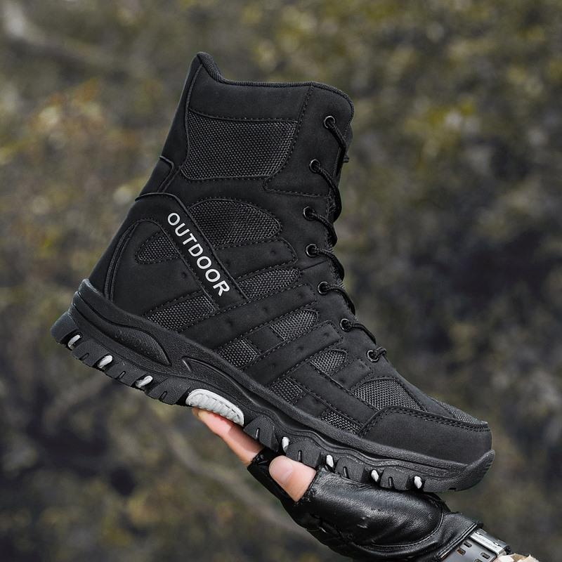 Fashion New men's desert combat boots Outdoor Safari Hiking Camping boots Recreational sports mountaineering men's shoes