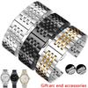 Curve End Stainless Steel Watchband for Casio Tissot Seiko Watch Straps 12 13 14 15 16 17 18 19 20 21 22mm Bracelet of Metal