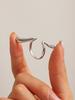 Qiong Yao Geometric Two-Tone Adjustable Stainless Steel Ring for Women