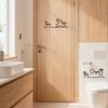 Ornament Semn Metalic Minimalist pentru Baie Simbol Toaletă Figurină Duș Semn Artă pentru Ușă Decor Artă de Perete pentru Casă Design Umoristic
