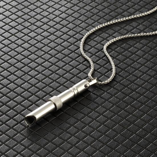 Halskette für achtsames Atmen, Halskette zur Angstreduzierung, Edelstahl, Halskette zur Stress- und Paniklinderung, verstellbare Länge, Meditation, innerer Frieden