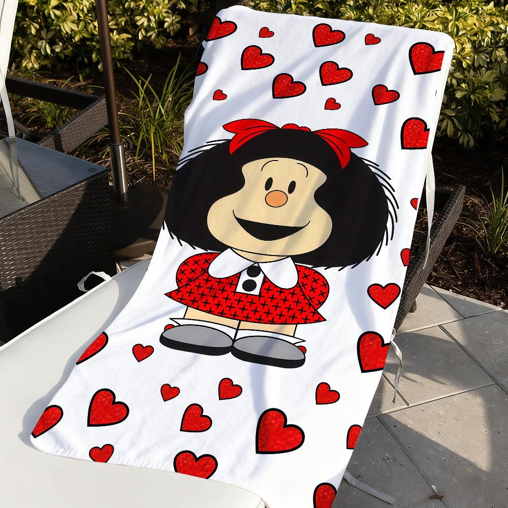 Cute Cartoon M-Mafalda Towel Quick Drying Beach Towels Are Suitable For Swimming Pools Camping Yoga And The Gym