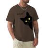 Meow Black Cat Funny Printing Men T-Shirts Breathable Tee Clothes Summer Streetwear Tops Oversized Loose Cotton Short Sleeve
