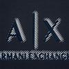 Armani Exchange SS24 Letter Print Crew Neck Casual Sweatshirt Men Sweatshirt Navy-Blue 3DZMSA-Z9N1Z-1583
