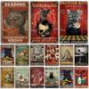 Artisian Animal Black Cat Retro Metal Poster Funny Pet Vintage Decorative Tin Plaque Garage Bar Pub Club Man Cave Wall Decor
