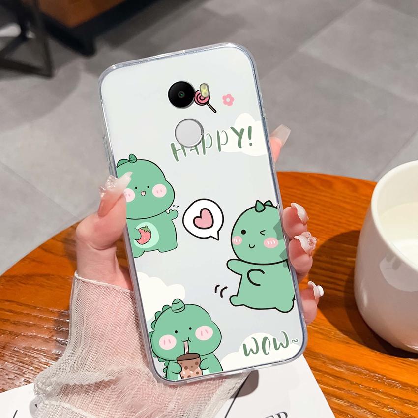 Case For Redmi 4 3 6 Pro 4A 4X 5A 5 Plus K90 Cute Shark Cat Pattern Phone Bags Soft Ultra Thin TPU Silicone Anti Slip Shell For Redmi Clear Back Cover