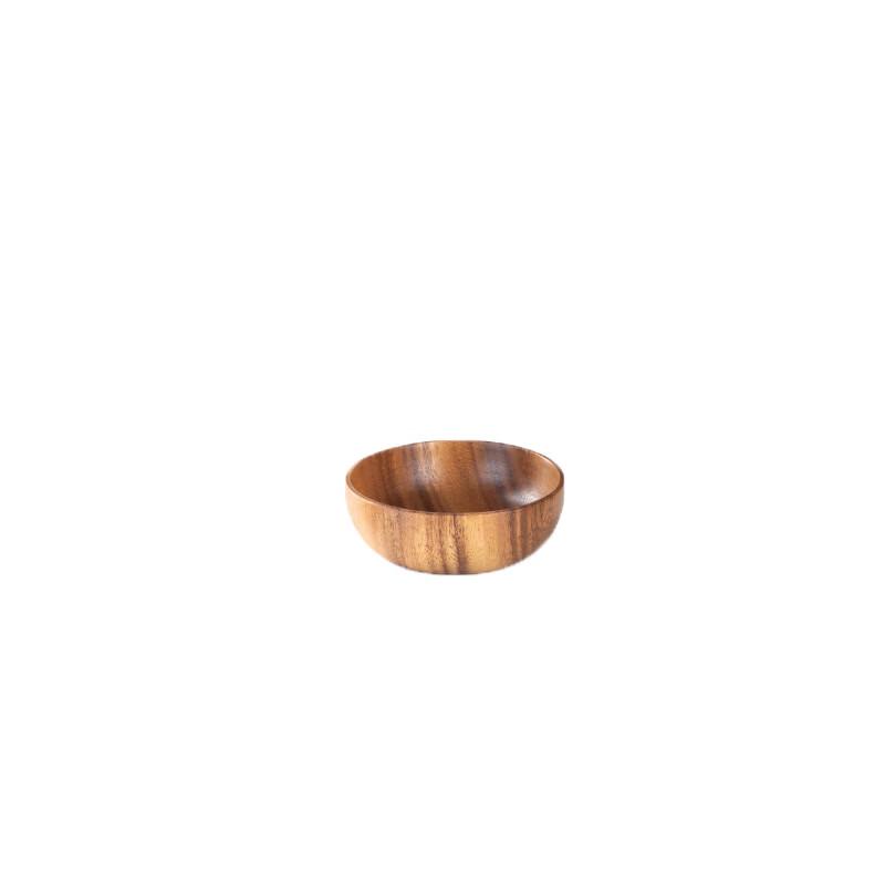 FengZhi Japanese Style Walnut Wood Flat-Bottom Bowl